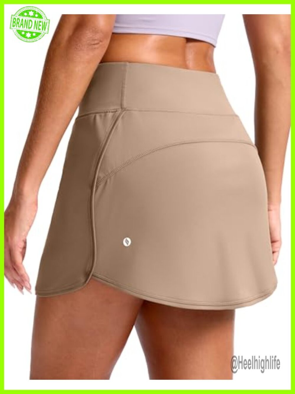 SANTINY Women's High Waisted Golf Skort with Pockets, Stretchy Mini A-Line Skirt